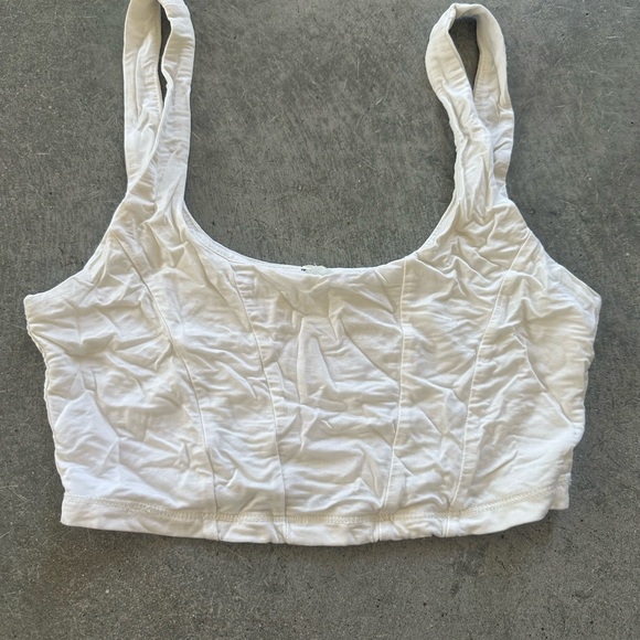 Free People White Silky Bra Top - Picture 2 of 4